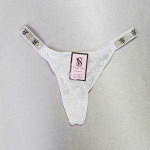 Tanga de encajé con tiras elásticas